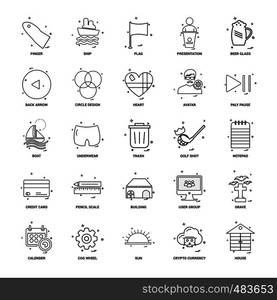 25 Business Concept Mix Line Icon set