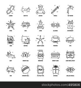 25 Business Concept Mix Line Icon set