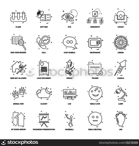 25 Business Concept Mix Line Icon set