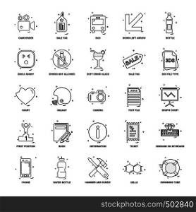 25 Business Concept Mix Line Icon set