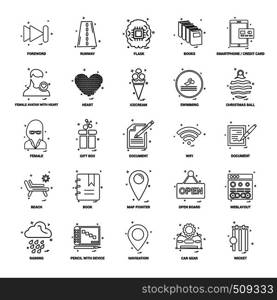 25 Business Concept Mix Line Icon set