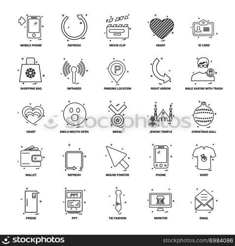 25 Business Concept Mix Line Icon set