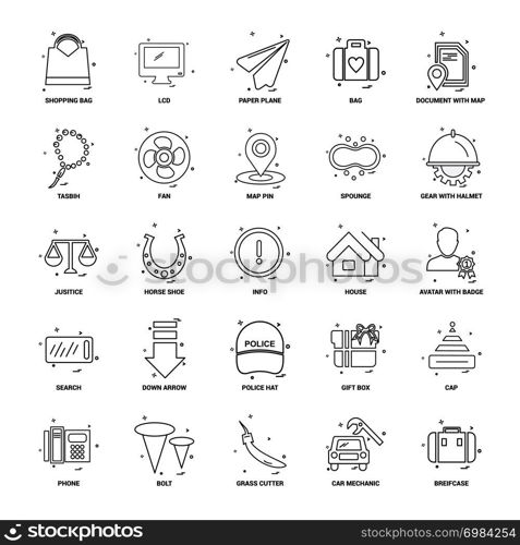 25 Business Concept Mix Line Icon set