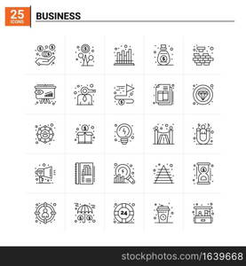25 Business icon set. vector background