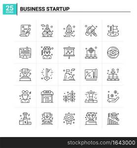 25 Business Startup icon set. vector background