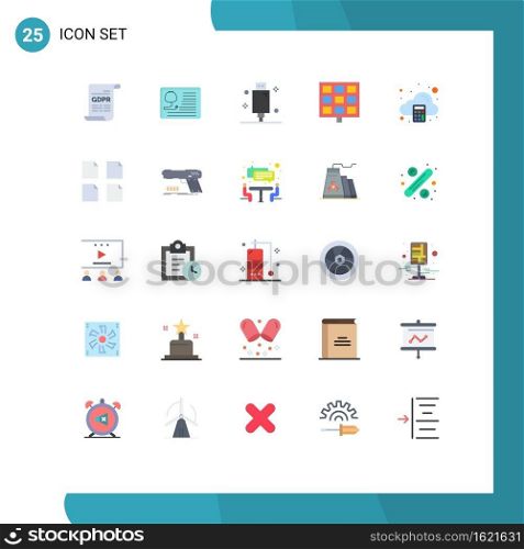 25 Creative Icons Modern Signs and Symbols of accounting, solar, medical, panel, electronic Editable Vector Design Elements