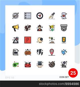 25 Creative Icons Modern Signs and Symbols of announcement, education, pointer, apple, medicine Editable Vector Design Elements