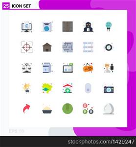 25 Creative Icons Modern Signs and Symbols of ball, haunted house, box, haunted, wood Editable Vector Design Elements
