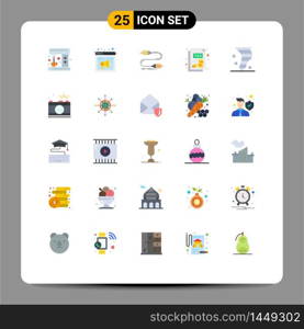 25 Creative Icons Modern Signs and Symbols of blowing, tax, buzz, income tax statement, wire Editable Vector Design Elements