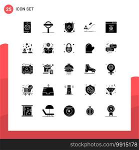 25 Creative Icons Modern Signs and Symbols of browser, leader, signs, development, promotion Editable Vector Design Elements