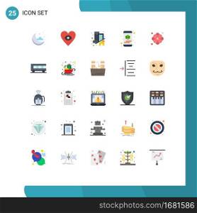 25 Creative Icons Modern Signs and Symbols of bus, nature, home, flower, phone Editable Vector Design Elements