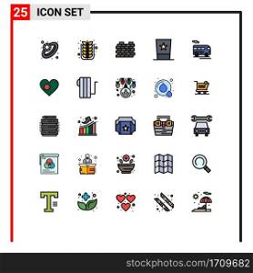 25 Creative Icons Modern Signs and Symbols of bus, top, construction, hat, clothing Editable Vector Design Elements