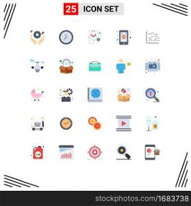 25 Creative Icons Modern Signs and Symbols of business, mobile shop, watch, mobile, click mobile Editable Vector Design Elements