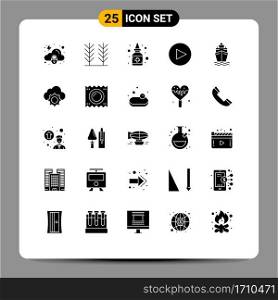 25 Creative Icons Modern Signs and Symbols of cloud, transport, liquid, swim, play Editable Vector Design Elements