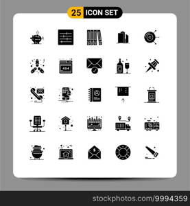 25 Creative Icons Modern Signs and Symbols of computer, office, file, business, architecture Editable Vector Design Elements