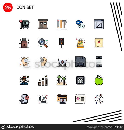 25 Creative Icons Modern Signs and Symbols of crop, greece, designer, zodiac, astrology Editable Vector Design Elements