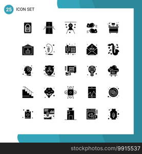 25 Creative Icons Modern Signs and Symbols of desk, test, architecture, testng, drawing Editable Vector Design Elements