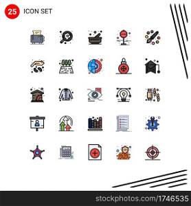 25 Creative Icons Modern Signs and Symbols of education, color, cooking, stop, board Editable Vector Design Elements