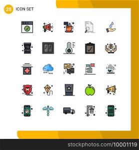 25 Creative Icons Modern Signs and Symbols of energy, purified, tea, page, file Editable Vector Design Elements