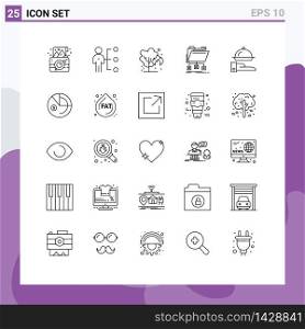 25 Creative Icons Modern Signs and Symbols of folder, data, person, backup, green Editable Vector Design Elements