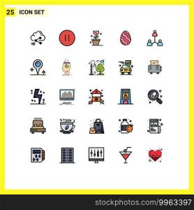 25 Creative Icons Modern Signs and Symbols of group, nature, stop, easter, spring Editable Vector Design Elements