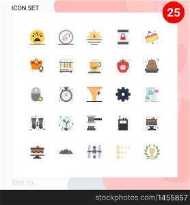25 Creative Icons Modern Signs and Symbols of hanging board, lock, file, encryption, sunset Editable Vector Design Elements