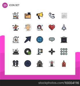 25 Creative Icons Modern Signs and Symbols of idea, delete, ads, contact, speaker Editable Vector Design Elements