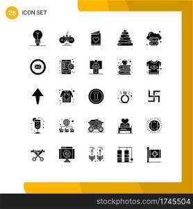 25 Creative Icons Modern Signs and Symbols of infrastructure, cloud, card, toy, baby Editable Vector Design Elements