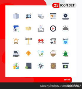 25 Creative Icons Modern Signs and Symbols of interface, communication, travel, technology, laptop Editable Vector Design Elements