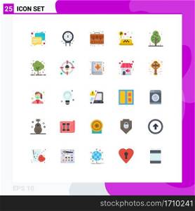25 Creative Icons Modern Signs and Symbols of jungle, c&ing, business, traffic, sign Editable Vector Design Elements