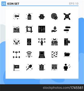 25 Creative Icons Modern Signs and Symbols of learning, international, physic, fan, internet Editable Vector Design Elements