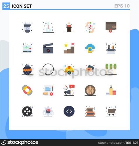 25 Creative Icons Modern Signs and Symbols of love, care, speaker, speech, pudlic Editable Vector Design Elements