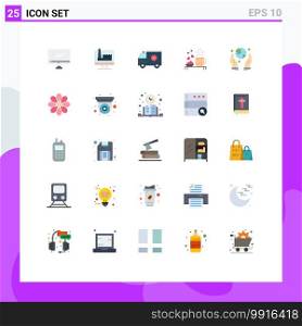25 Creative Icons Modern Signs and Symbols of love, cup, factory, tea, help Editable Vector Design Elements