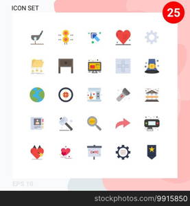 25 Creative Icons Modern Signs and Symbols of love, heart, train, event, left Editable Vector Design Elements