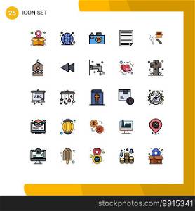 25 Creative Icons Modern Signs and Symbols of mask, welding, image, report, homework Editable Vector Design Elements