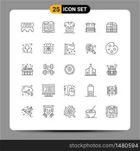 25 Creative Icons Modern Signs and Symbols of money, wedding, referee, heart, bed Editable Vector Design Elements