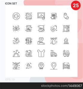 25 Creative Icons Modern Signs and Symbols of newborn, baby, photo, taxes, money Editable Vector Design Elements