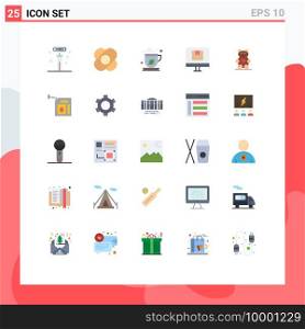 25 Creative Icons Modern Signs and Symbols of online, delivery, wound, commerce, tea Editable Vector Design Elements
