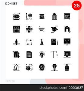 25 Creative Icons Modern Signs and Symbols of pendulum, train, product release, house, release Editable Vector Design Elements