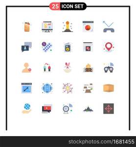25 Creative Icons Modern Signs and Symbols of phone, call, business, marketing, graph Editable Vector Design Elements