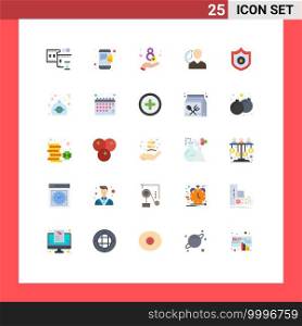 25 Creative Icons Modern Signs and Symbols of police, timing, women, time, personal Editable Vector Design Elements