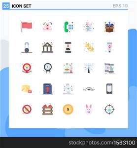 25 Creative Icons Modern Signs and Symbols of product, bundle, phone, back to school, clip Editable Vector Design Elements