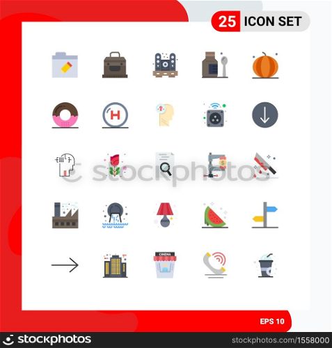 25 Creative Icons Modern Signs and Symbols of pumpkin, fruit, furniture, medical, healthcare Editable Vector Design Elements
