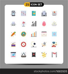 25 Creative Icons Modern Signs and Symbols of real, document, favorite, skyscraper, building Editable Vector Design Elements