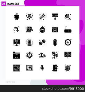 25 Creative Icons Modern Signs and Symbols of share, tool, fireman, paint brush, brush Editable Vector Design Elements