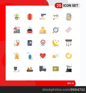 25 Creative Icons Modern Signs and Symbols of shopping, online, wash, banking, key to success Editable Vector Design Elements