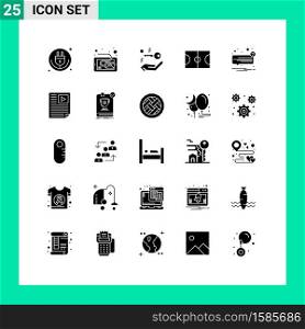 25 Creative Icons Modern Signs and Symbols of sms, chat, tablet, sport, basket Editable Vector Design Elements