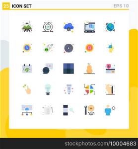 25 Creative Icons Modern Signs and Symbols of space, web hosting, fast, web, online Editable Vector Design Elements