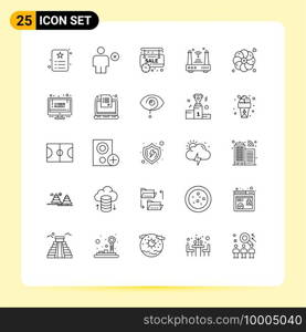 25 Creative Icons Modern Signs and Symbols of things, iot, human, internet, sale Editable Vector Design Elements