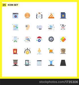 25 Creative Icons Modern Signs and Symbols of traffic cone, danger, education, cone, online Editable Vector Design Elements